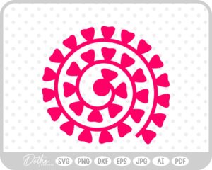 Rolled Flower SVG PNG DXF – Cricut Silhouette Cutting File