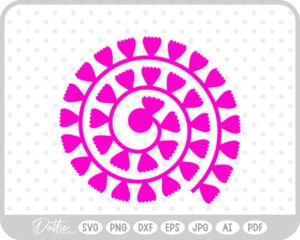 Rolled Flower SVG PNG DXF – Cricut Silhouette Cutting File