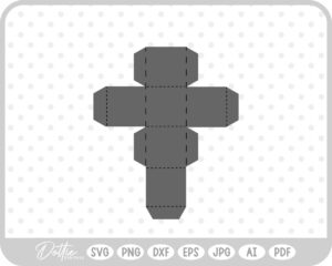 3D Square Box Paper Craft SVG PNG DXF – Cricut Silhouette Cutting File