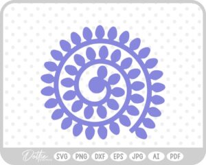 Rolled Paper Flower SVG PNG DXF – Cricut Silhouette Cutting File
