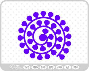 Rolled Paper Flower SVG PNG DXF – Cricut Silhouette Cutting File