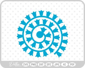 Rolled Paper Flower SVG PNG DXF – Cricut Silhouette Cutting File