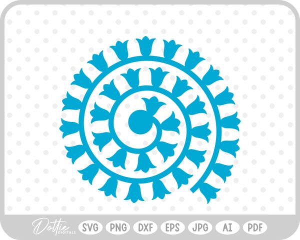 Rolled Paper Flower SVG PNG DXF – Cricut Silhouette Cutting File