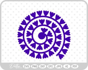 Rolled Paper Flower SVG PNG DXF – Cricut Silhouette Cutting File