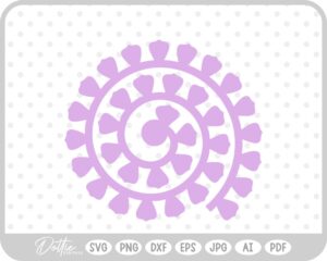Rolled Paper Flower SVG PNG DXF – Cricut Silhouette Cutting File