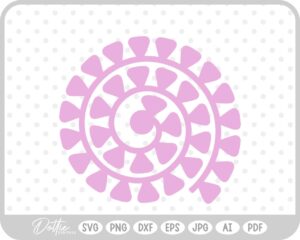 Rolled Paper Flower SVG PNG DXF – Cricut Silhouette Cutting File