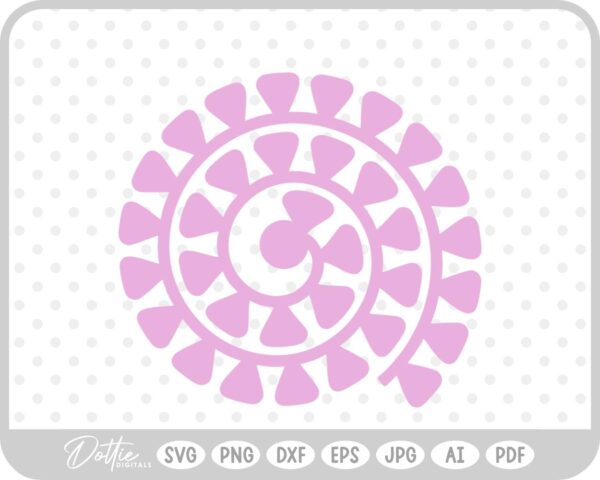 Rolled Paper Flower SVG PNG DXF – Cricut Silhouette Cutting File