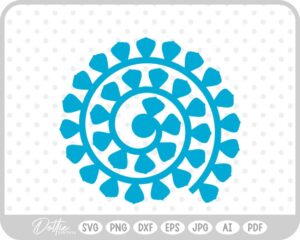 Paper Flower Template SVG PNG DXF – Cricut Silhouette Cutting File