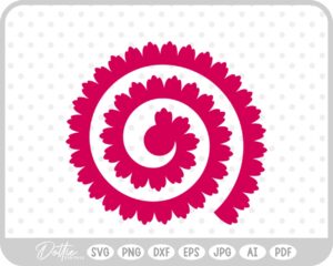 Paper Flower Template SVG PNG DXF – Cricut Silhouette Cutting File