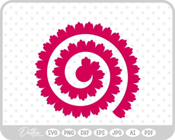 Paper Flower Template SVG PNG DXF – Cricut Silhouette Cutting File