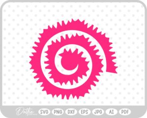 Rolled Flower SVG PNG DXF – Cricut Silhouette Cutting File