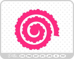 Rolled Flower SVG PNG DXF – Cricut Silhouette Cutting File