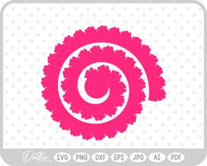 Rolled Flower SVG PNG DXF – Cricut Silhouette Cutting File