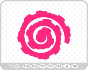 Rolled Flower SVG PNG DXF – Cricut Silhouette Cutting File