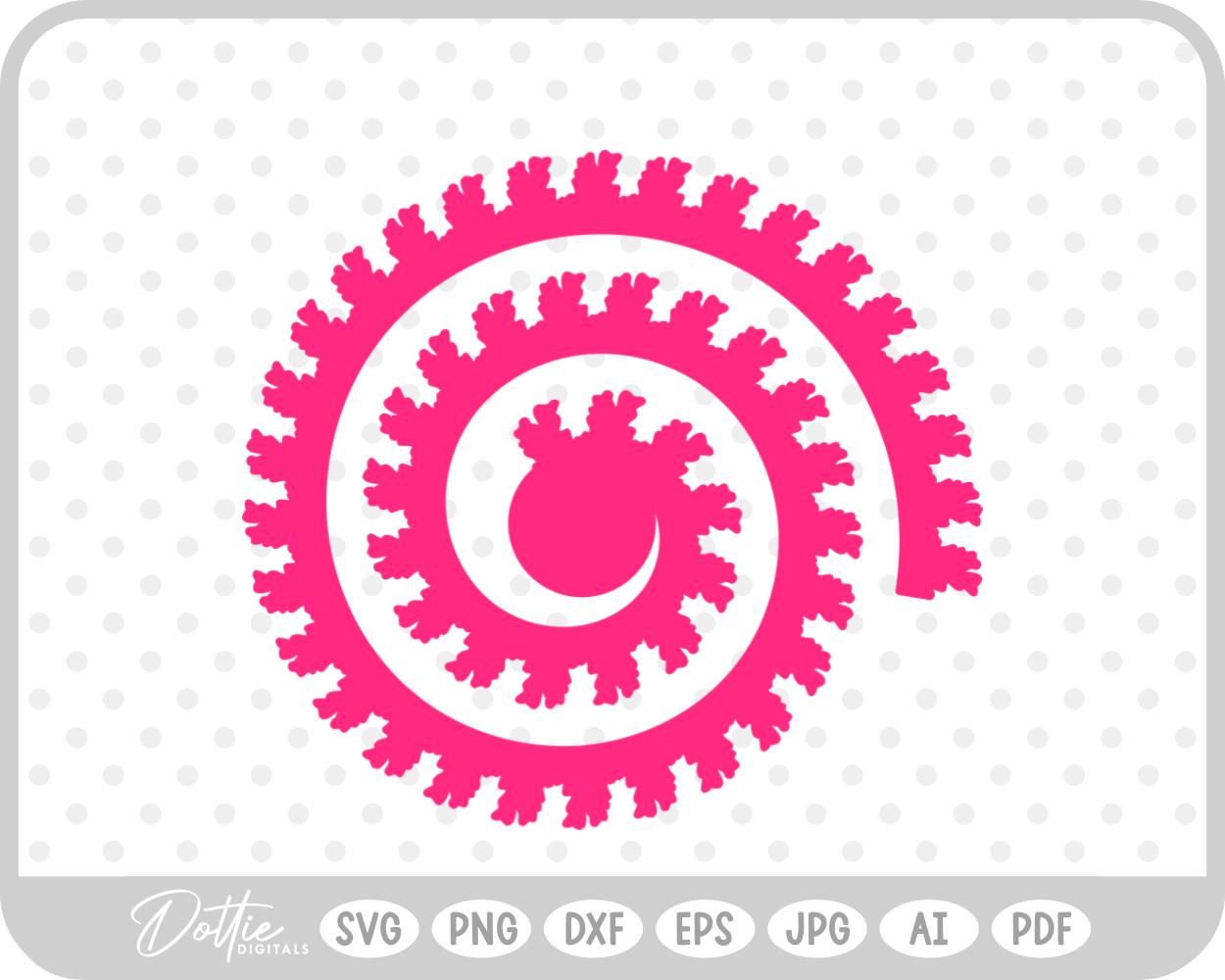 Rolled Flower SVG PNG DXF – Cricut Silhouette Cutting File