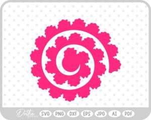 Rolled Flower SVG PNG DXF – Cricut Silhouette Cutting File