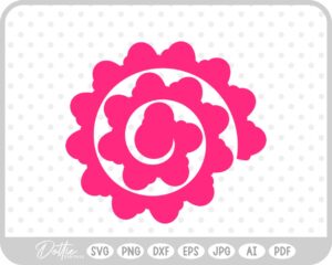 Rolled Flower SVG PNG DXF – Cricut Silhouette Cutting File