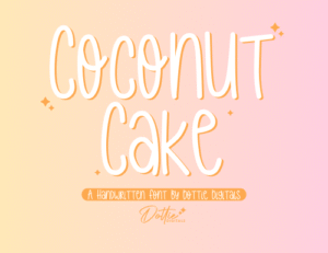 Coconut Cake Font – Handwritten Sans-Serif Font