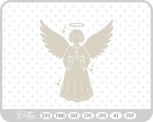 Angel Wings Halo Christmas Christian Jesus Religion Church SVG PNG DXF – Cricut Silhouette Cutting File