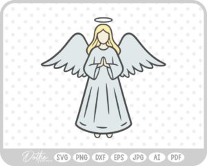 Angel Wings Halo Christmas Christian Jesus Religion Church SVG PNG DXF – Cricut Silhouette Cutting File