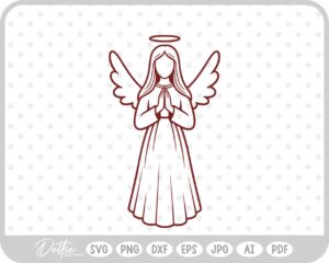 Angel Wings Halo Christmas Christian Jesus Religion Church SVG PNG DXF – Cricut Silhouette Cutting File