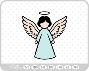 Angel Wings Halo Christmas Christian Jesus Religion Church SVG PNG DXF – Cricut Silhouette Cutting File