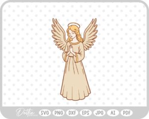 Praying Angel Christmas Christian Jesus Religion Church SVG PNG DXF – Cricut Silhouette Cutting File
