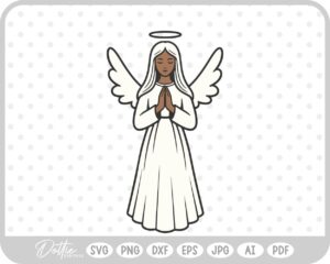 Angel Wings Halo Christmas Christian Jesus Religion Church SVG PNG DXF – Cricut Silhouette Cutting File
