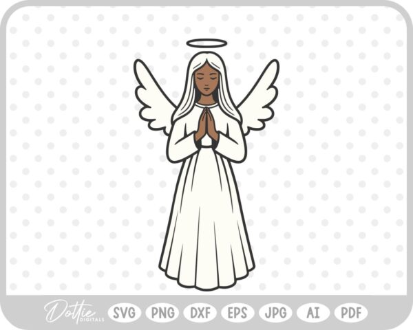 Angel Wings Halo Christmas Christian Jesus Religion Church SVG PNG DXF – Cricut Silhouette Cutting File