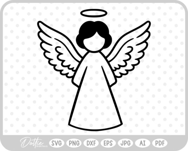 Angel Christmas Christian Jesus Religion Church SVG PNG DXF – Cricut Silhouette Cutting File
