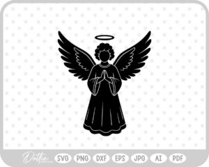 Angel Wings Halo Christmas Christian Jesus Religion Church SVG PNG DXF – Cricut Silhouette Cutting File
