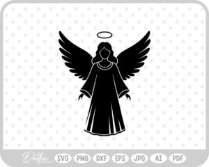 Angel Wings Halo Christmas Christian Jesus Religion Church SVG PNG DXF – Cricut Silhouette Cutting File
