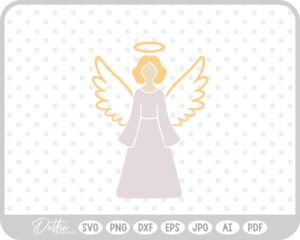 Angel Wings Halo Christmas Christian Jesus Religion Church SVG PNG DXF – Cricut Silhouette Cutting File