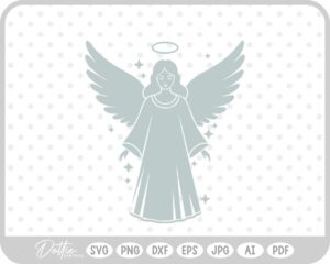Angel Wings Halo Christmas Christian Jesus Religion Church SVG PNG DXF – Cricut Silhouette Cutting File