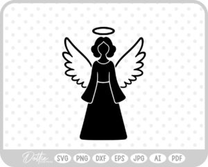 Angel Wings Halo Christmas Christian Jesus Religion Church SVG PNG DXF – Cricut Silhouette Cutting File