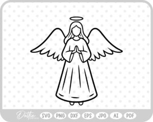 Angel Wings Halo Christmas Christian Jesus Religion Church SVG PNG DXF – Cricut Silhouette Cutting File