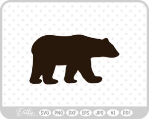 Bear Silhouette SVG PNG DXF – Cricut Silhouette Cutting File