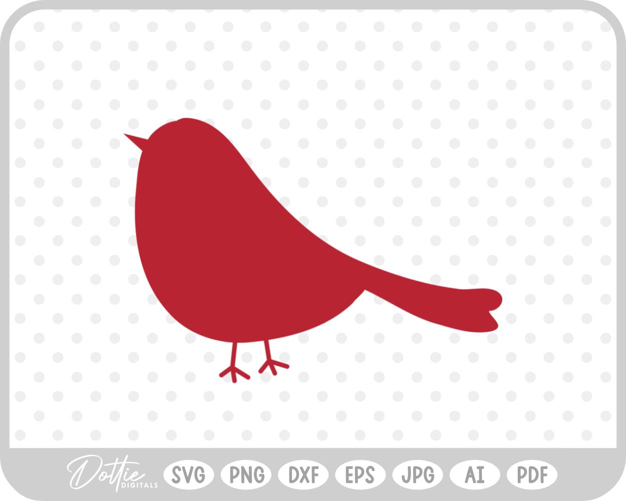 Robin Bird SVG PNG DXF – Cricut Silhouette Cutting File