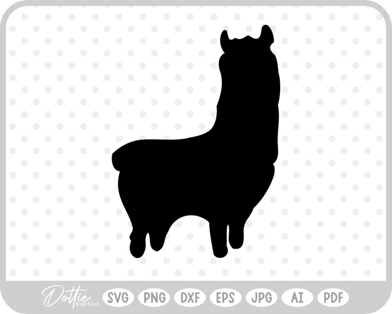 Llama Alpaca SVG PNG DXF – Cricut Silhouette Cutting File