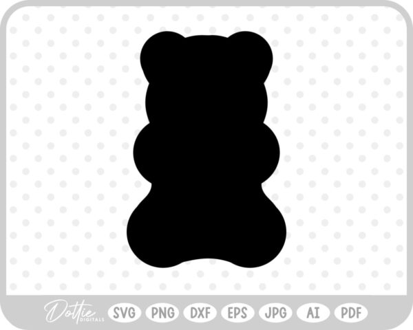 Candy Bear SVG PNG DXF – Cricut Silhouette Cutting File
