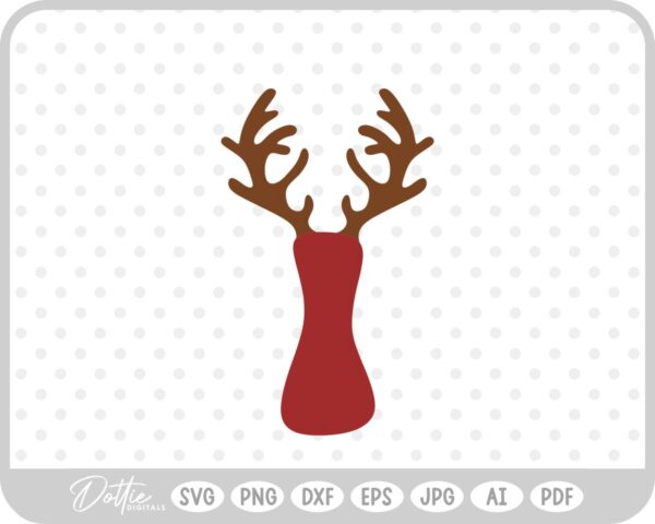 I Festive Christmas Alphabet Letter Antler Santa SVG PNG DXF – Cricut Silhouette Cutting File