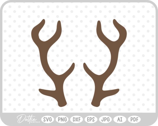 Deer Buck Stag Antlers Christmas Reindeer Hunting SVG PNG DXF – Cricut Silhouette Cutting File
