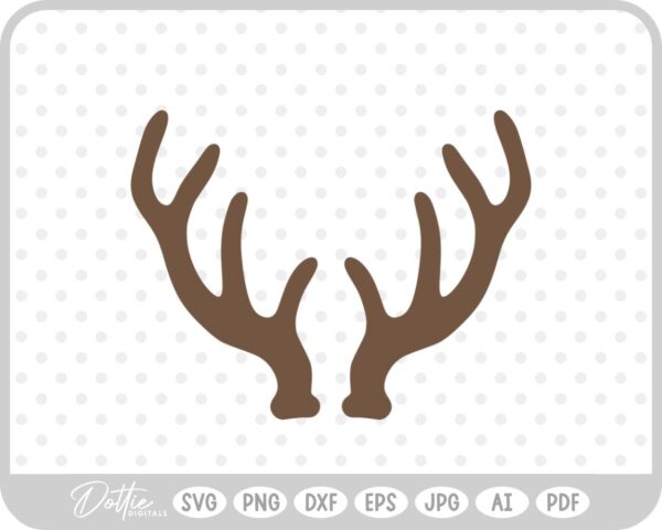 Deer Buck Stag Antlers Christmas Reindeer Hunting SVG PNG DXF – Cricut Silhouette Cutting File