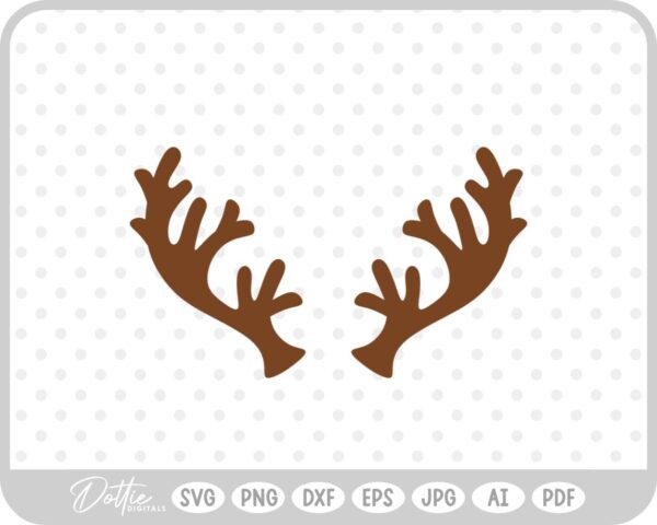Reindeer Buck Stag Deer Antler Christmas Santa Sleigh SVG PNG DXF – Cricut Silhouette Cutting File