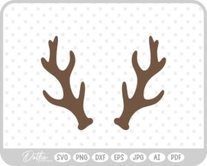 Deer Buck Stag Antlers Christmas Reindeer Hunting SVG PNG DXF – Cricut Silhouette Cutting File