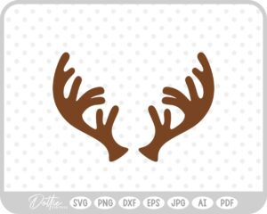 Reindeer Buck Stag Deer Antler Christmas Santa Sleigh SVG PNG DXF – Cricut Silhouette Cutting File