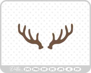 Deer Buck Stag Antlers Christmas Reindeer Hunting SVG PNG DXF – Cricut Silhouette Cutting File