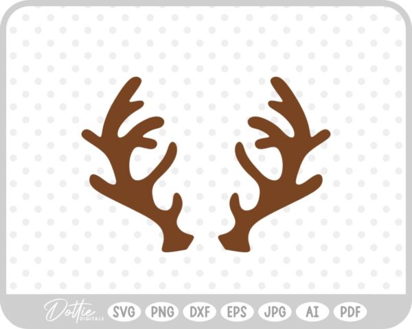 Reindeer Buck Stag Deer Antler Christmas Santa Sleigh SVG PNG DXF – Cricut Silhouette Cutting File