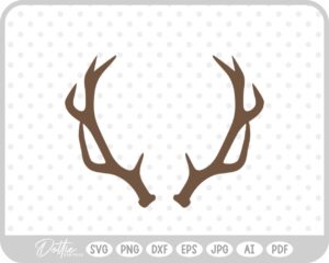 Deer Buck Stag Antlers Christmas Reindeer Hunting SVG PNG DXF – Cricut Silhouette Cutting File