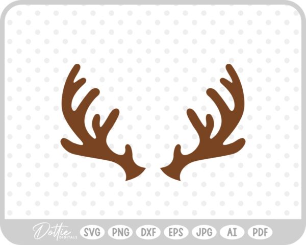 Reindeer Buck Stag Deer Antler Christmas Santa Sleigh SVG PNG DXF – Cricut Silhouette Cutting File